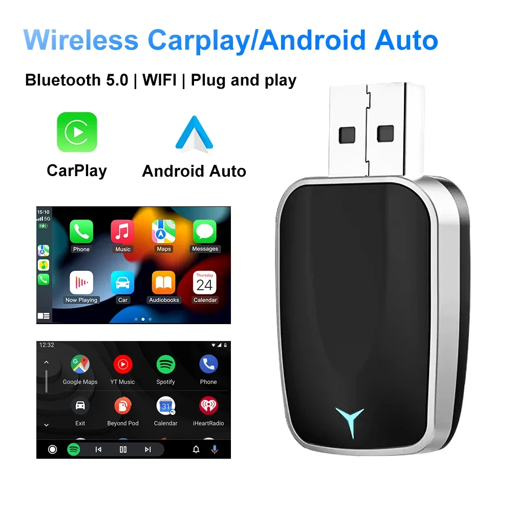 Smartwatch Universal - Adapter Bezprzewodowy CarPlay Android Auto 2025