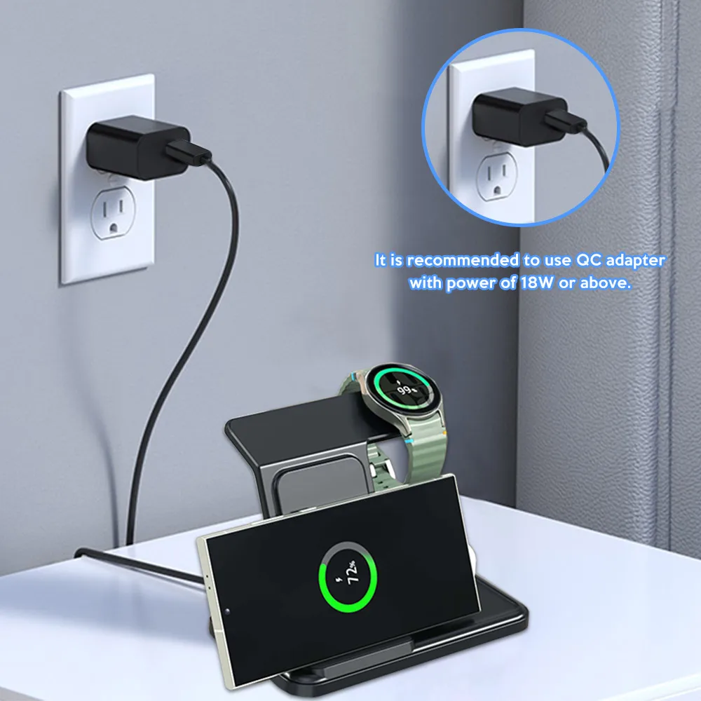 Stacja ładująca 3 w 1 bezprzew – Wireless Charger Watch recenzja i cena